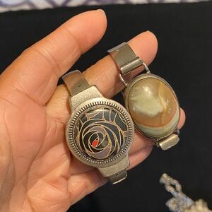 Vintage mixed bracelets, Native American necklace & heart pendant